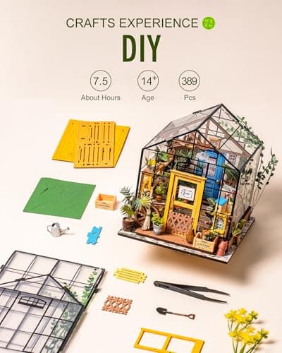 Rolife DIY Miniature Maison pour Adultes Maison des Fleurs de Cathy Maison de Poupée Maquette Kits de Construction pour Adultes Cadeau d'anniversaire pour Femmes et Filles