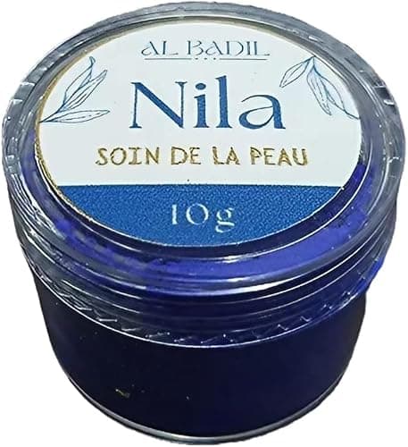 Poudre de Nila Bleu Original en pot refermable- Nila Du Maroc - Pour la peau et les cheveux - Poudre éclaircissante 100% naturelle - Secrets beauté du Maroc