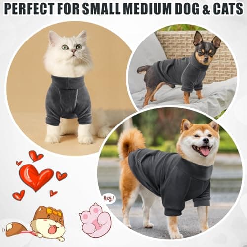 Mosucoirl Pull Chien Hoodie Animaux de Compagnie Manteau Chaud Coton Sweat Shirt Vêtements pour Chiens avec Poches Chien Pull pour Chiens Body (Noir, XS)
