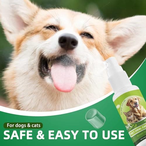 Sfasfnsd Spray de Soins bucco-dentaires pour Animaux de Compagnie,Soins Dentaires pour Chien,Nettoie la Bouche sans Brossage et Aide à Désodoriser la Bouche de Votre Animal,Une Haleine Fraîche