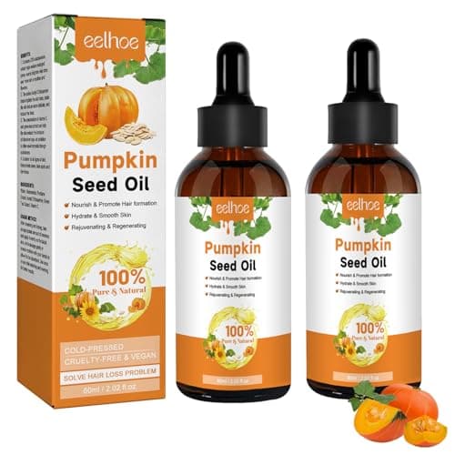 2 pièces Pumpkin Seed Oil,Huile de Graines Citrouille pour Cheveux,Huile de Pepin de Courge,Huile Cheveux Favorise la Croissance des Cheveux,Pour le Traitement de la Chute des Cheveux
