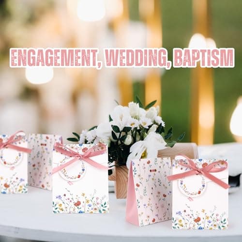BETESSIN 50Pcs Boîtes Dragées Baptême Contenant Dragées Baptême, Sachet Dragées Mariage Baptême Baby Shower Communion