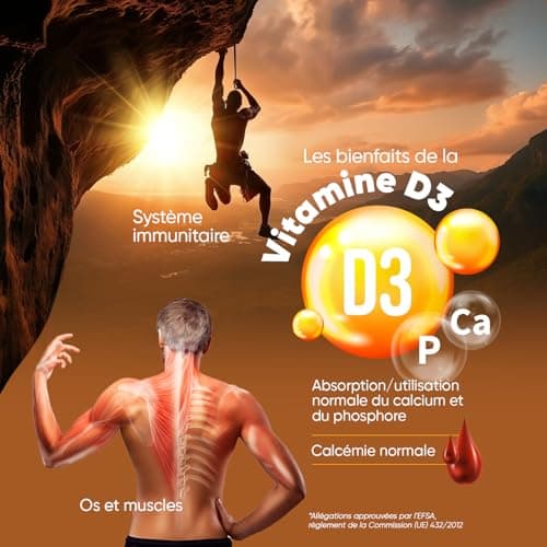 Vitamine D3 K2 MK-7 98% ALL-TRANS Vegan - 240 Micro Comprimés - 1 Comprimé / 2 Jours - Pour Os, Muscles & Système Immunitaire, Vitamine D3 4000 iu + Vitamine K2 MK7, Cholécalciférol + Ménaquinone