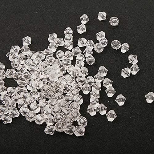 Lot de 400 perles en plastique cristal de 8 mm - Perles en acrylique de luxe - Double cône - Pour kit de bricolage, accessoires de bricolage, conception de bijoux, fabrication de bijoux