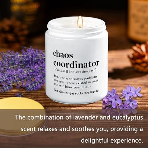 Adigau pot à bougie Haut de Gamme Parfum de lavande + Parfum d'eucalyptus Bougies de Soja Naturel Parfum Maison Bougie Parfumées Bougie Cadeau Bougie automne