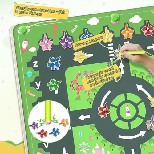 Labyrinthe Magnetique, Jouet pour Enfant Fille Garcon 3 4 5 Ans, Jeu Educatif Apprendre Alphabet, Jouet Magnetique Activite, Anniversaire Noël Cadeau pour EnfantLabyrinthe Magnetique, Jouet pour Enfan
