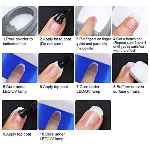Dip Nail Container, Smile Line Maker, French Manucure Moulding, French Tip Dip Nail Powder Tray, Nail Art Diy Accessoire(gris)