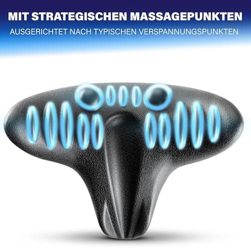 Healthfix® Neckfix - Extenseur de cou orthopédique avec instructions en allemand - Soulagement de la nuque en cas de tension du cou - Protection contre les douleurs au cou (noir)
