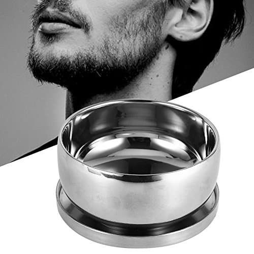 Bol de brosse à raser, tasses et bols de savon à raser visage en métal argenté outil de rasage pour soins de santé avec couvercle