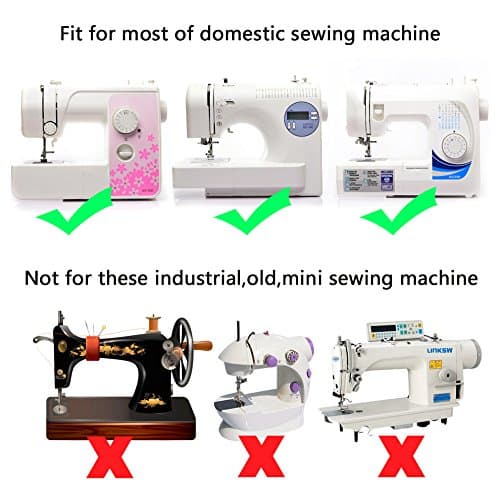 ele ELEOPTION Machine à Coudre kit Pieds-de-biche Multifonctionnel pour Machine à Coudre domistique Ourlet Pied de pièces Accessoires pour Brother Singer Lot de (32pcs)