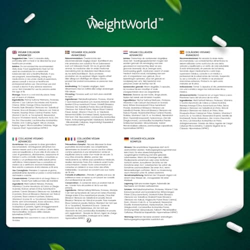 Collagene et Acide Hyaluronique - 180 Gélules Vegan (2 Mois) Collagène Vegan– Vitamine C, E, Zinc, MSM, Resvératrol, Probiotique - Lactobacillus Acidophilus, Peau, Cheveux, Ongles, Os, Gencives