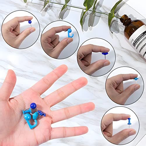 VAPKER Lot de 215 punaises bleues – Rondes, plates, en forme de cœur et standard avec pointe en acier