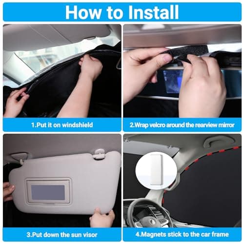 ZATOOTO Pare Soleil Pare Brise pour VW T5 T6, 3PCS Pare Soleil Voiture Avant, Assombrissement Intérieur du Pare-Brise, Protection Solaire Pare Brise, Pliable avec Sac de Rangement