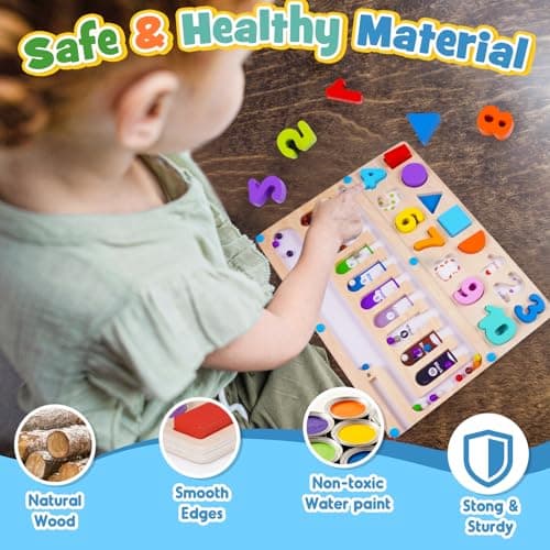 Wootoyz Jouet Enfant 2 3 4 5 Ans, Labyrinthe Magnétique Enfant Jeux Montessori 2-5 Ans Cadeau Garçon Fille 2-5 Ans Jouet Fille 2-5 Ans Jeux Cadeaux de Noël Anniversaire Montessori Jouet 2-5 Ans