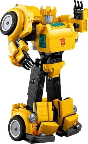 LEGO Icons Transformers Bumblebee - Figurine Robot Culte pour Adultes - Set de Construction Détaillé sur Le Thème du Cinéma pour Les Fans de Science-Fiction - Se Transforme en Véhicule 10338