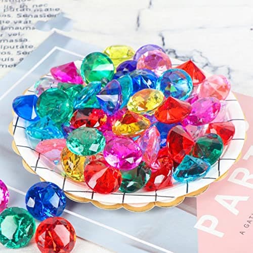 180 Cristaux Acrylique Diamants, 12mm,20mm,25mm Cristaux Decoratif Table Scatter Confetti Clair Pierres de Strass pour Pièce du Centre de Table Mariage Douche Nuptiale Décorations de Perles de Vase