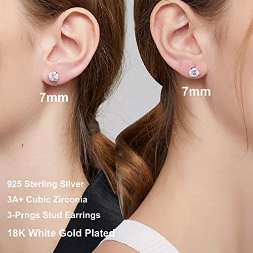 Boucles d'Oreilles Homme Brillant Boucles Oreilles Diamant Homme,Boucle Oreille Argent Homme Angelic Boucles Oreilles Zircone Diamant Or Blanc,Boucl Oreil Diamant,Boucle d'Oreille Femme Homme Argent