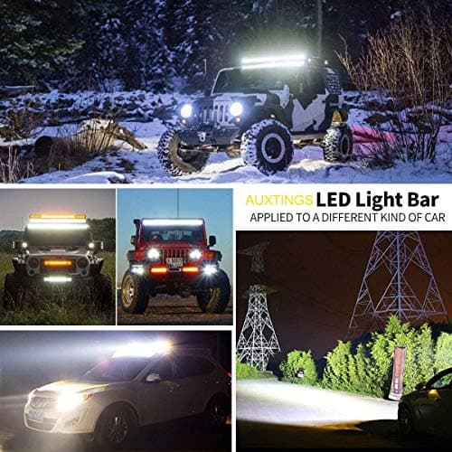 AUXTINGS 10 Pièces 15 cm 18W Flood Barre lumineuse LED Lampe de travail Bar Off Road camions SUV Conduite Feux de Brouillard 12V 24V
