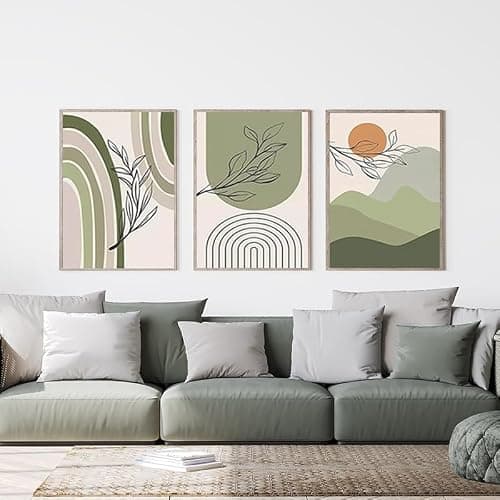 EPOKNQ Peinture d'art mural bohème, poster abstrait moderne pour chambre à coucher, salon, décoration murale, sans cadre (K7,50 x 70 cm x 3)