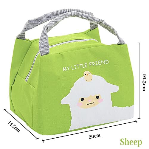 Hillylolly Sac Isotherme Repas Enfant Fille, Sac à Lunch Isolé, Panier Repas Enfant, Mini Sac Isotherme Repas Enfant, Sac Lunch Femme Multipurpose, pour le Transport de Nourriture (Mouton)