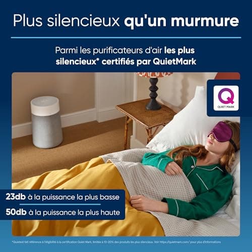 BLUEAIR Purificateur d'air pour pièces de taille moyenne, assainit 172m2 en une heure, filtre à air HEPASilentTM contre allergènes, virus, poussière - système de filtration d'air Blue Pure 3350i Max