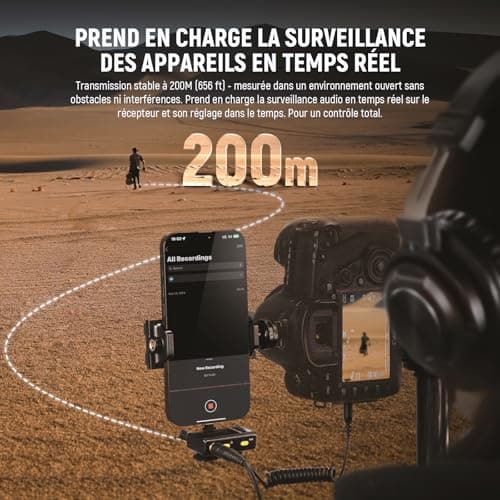 NEEWER CM28 Système de microphone cravate sans fil ,stockage de 4 Go pour 9 heures de 48 kHz 16 bits Micro cravate audio non compressé Compatible avec iPhone/Android/PC/appareil photo