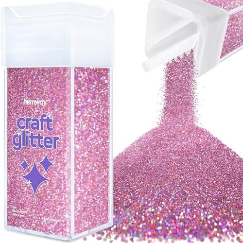 Paillettes pour shaker artisanal gobelets en résine holographique rose cartes bijoux de Noël bougies microfines cosmétiques pour ongles et visage 130 g/4,6 oz