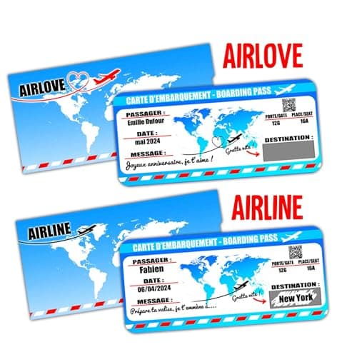 CARTE CADEAU VOYAGE (CARTE VOYAGE (Carte embarquement personnalisée))