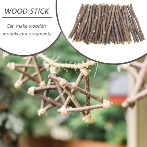 ZAHD 50 Pcs Branches Bâtons Bois Flotté Pièces en Bois Branches en Bois Cadeaux De Bricolage Rustique bâtonnets de branches naturelles en bois artisanat Bois Flotté en Embellissements (Marron bois)
