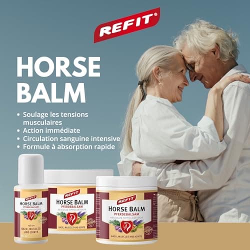 Refit Horse Balm XXL 500 ml | Gel Anti-Douleur Extra, combinaison équilibrée de tourbe et d'herbes, châtaigne, pour le dos, les muscles, pour la circulation sanguine et la régénération
