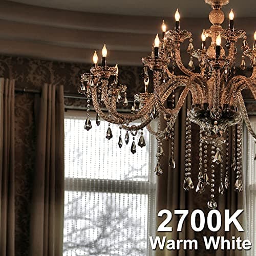 ProCrus E14 LED Dimmable Bougie Lampe Vintage 4W LED,Forme de Bougie pour Lustres,C35 Filament Bougies Ampoule LED,2700K Blanc Chaud,4W Ampoule LED Remplace 40W,400LM,Dimmable,Ambre,Lot de 6