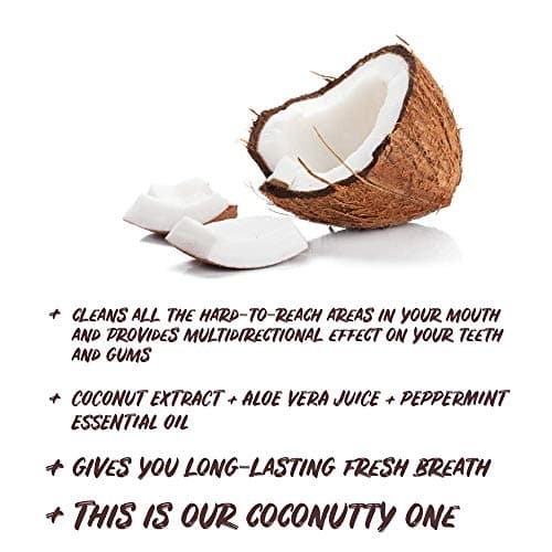 Ecodenta Bain de Bouche Antibactérien - Bain de Bouche sans Fluor - Bain de Bouche à la Noix de Coco Certifié Bio Sans Alcool Lutte Contre la Mauvaise Haleine 500 ml