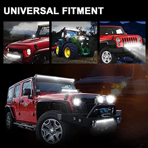 Willpower Bar a LED, 42'' 540W Triple rangée Faisceau combiné Barre de LED avec 12V Faisceau de câblage kit Rampe LED Phare LED Projecteur LED pour Offroad Véhicules Voiture camions ATV