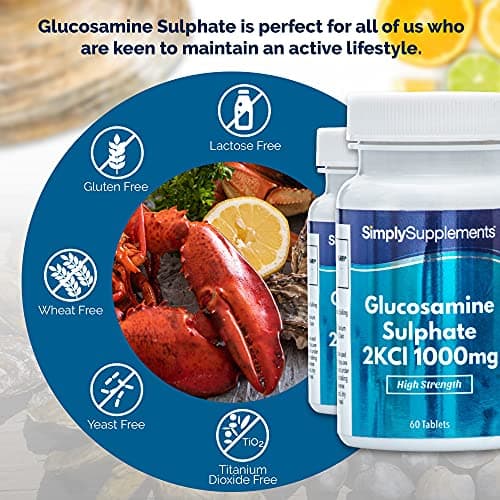 Sulfate de Glucosamine 2KCL 1000mg | Formule Puissante Un-Comprimé-Par-Jour | 120 Comprimés à Libération Rapide = Jusqu'à 4 Mois d'Approvisionnement | Fabriqué au Royaume-Uni