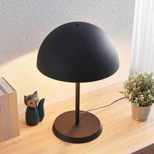 Lindby Lampe à poser Idalene (Moderne) en Noir Métal e. a. pour Salon & Salle manger (à 2 lampes, E27),