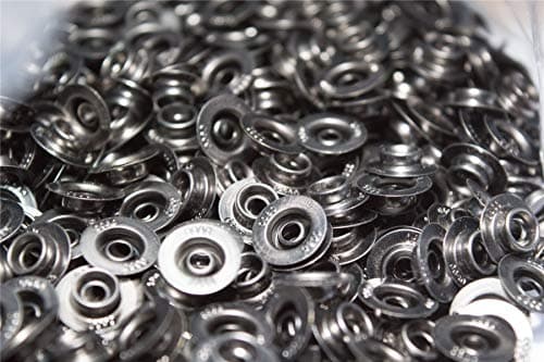 Walker and Hawkes - Boutons-pression de rechange - métal - pour vestes/gilets - 15 mm - lot de 10