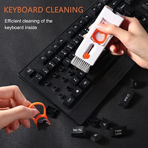 Vinabo 11 en 1 Kit de Nettoyage Clavier, Kit Nettoyage pour AirPods, Keyboard Cleaner avec Brosse, Kit Nettoyage Multifonctionnelle pour Tablette, Téléphones, Laptop, Écouteur Bluetooth, Caméra