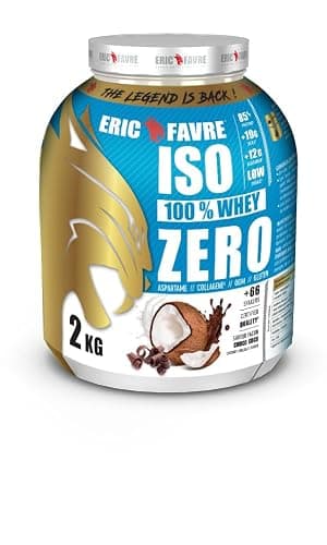 ISO WHEY ZERO 100% Pure Protéine - Pure Whey Protéine Isolate Savoureuse Pour Prise de Masse Musculaire - Assimilable Rapidement - 2 kg - Laboratoire Français Eric Favre (Choco coco)