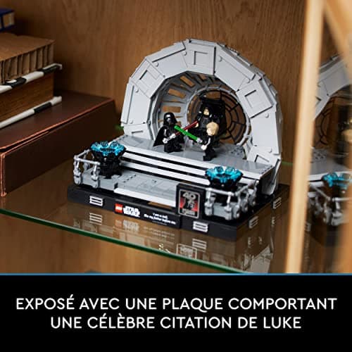 LEGO Star Wars Diorama de la Salle du Trône de l’Empereur - Maquette à Construire - Retour du Jedi 40e Anniversaire avec Minifigurines des Personnages culte Luke Skywalker et Dark Vador 75352