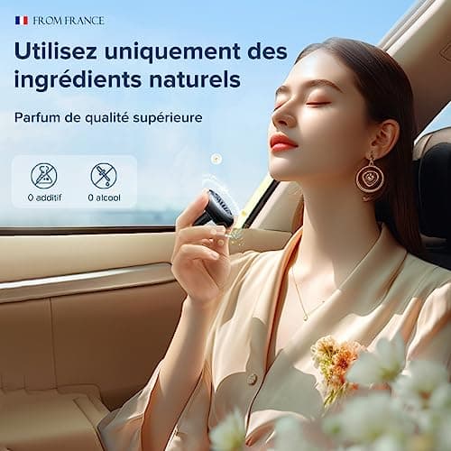 Recharge de Désodorisant de Voiture Ceeniu CF9, Lot de 3, Longue Durée (6 Mois) Parfum Naturel Français
