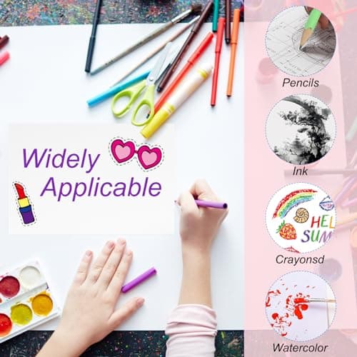 PATIKIL 100 Ensembles de Cartes Aquarelle en Coton Pure 140lb/300 GSM Avec Enveloppes Pour Peinture Artistique, Remerciements Créatifs, Format Pliable de 5x7 Pouces