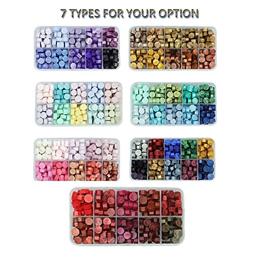 200 Pièces Perles de Cire à Cacheter 10 Couleurs Sceaux de Cire Octogonaux pour Rétro Cachetage de Timbres,Enveloppes, Invitations de Mariage,Emballage de Cadeaux (Série Violette)