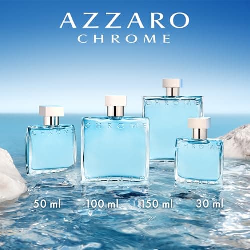 Azzaro Chrome, Eau de Toilette en Spray Vaporisateur pour Homme, Parfum Frais aux Notes d'Agrumes, 50 ml