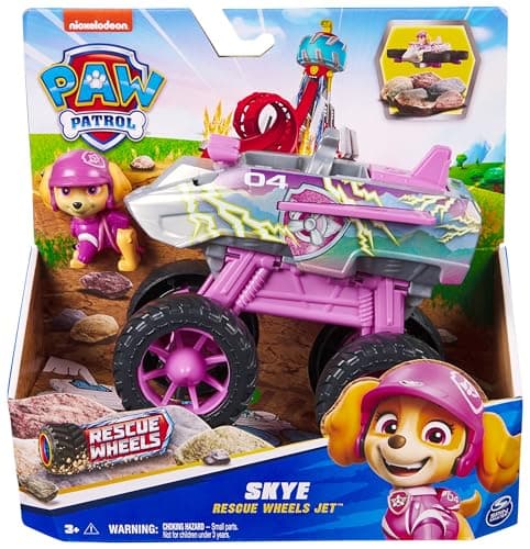 Paw Patrol - Pat Patrouille - Véhicule Figurine Stella Rescue Wheels - Voiture Figurine Pat Patrouille À Collectionner - Avion - Pat Patrouille Jouet - Voiture Enfant - Jouet Enfant 3 Ans et +