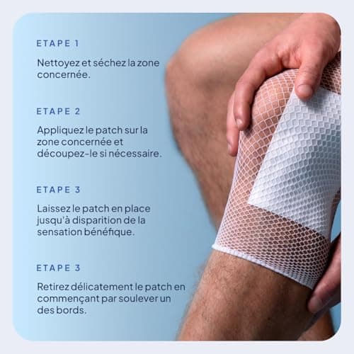 Flect'Expert - Patch Harpagophytum - Effet Chaud Immédiat - Apaise, Assouplit, Dénoue - Technologie Hydrogel, Extrait d'Harpagophytum, d'Arnica et de Gaulthérie - 5 Patchs 10x14cm + Filet de Maintien