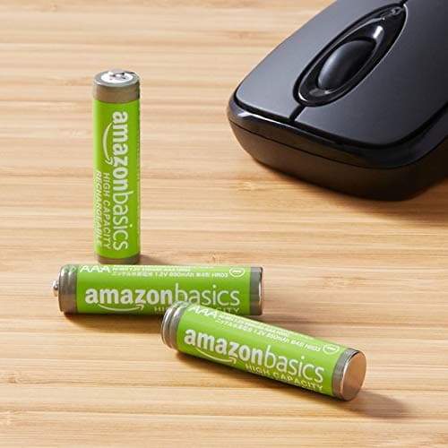 Amazon Basics - NiMh Piles Rechargeables AAA Haute capacité, 850 mAh, pré-chargées, Lot de 8