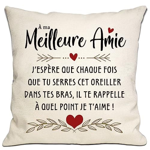 Cadeau de la meilleure amie J'espère que chaque fois que tu serres ce coussin dans tes bras, il te rappelle à quel point je t'aime Housse de coussin Ami Anniversaire Cadeau de Noël (meilleure amie)
