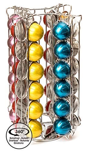 Cobb Industries® - Poséidon CH0019 - Porte Capsules Distributeur Présentoir Rotatif Tournant pour 58 capsules Nespresso Vertuo Acier chromé