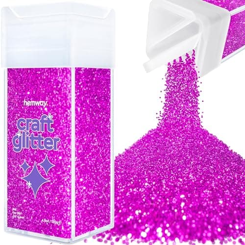 Paillettes pour shaker artisanal gobelets en résine rose fuchsia cartes bijoux de Noël bougies fines cosmétiques pour ongles et visage 130 g/4,6 oz