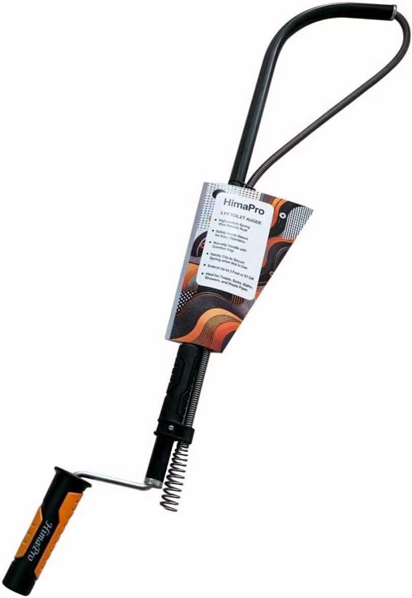 HimaPro Furet de Toilette Professionnel – Furet à Canalisations 0.9 m pour Débouchage des WC